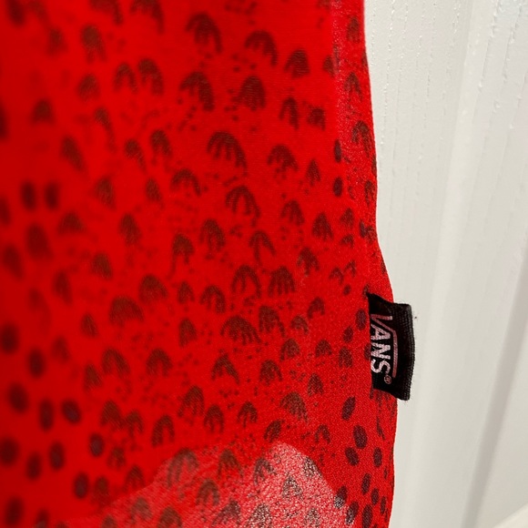 Vans Sheer Red Sleeveless Top - Picture 3 of 4
